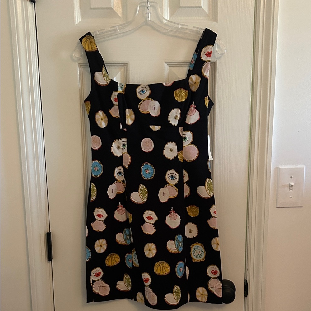 Maeve Black Mini Dress with Colorful  Artwork by Danielle Kroll.